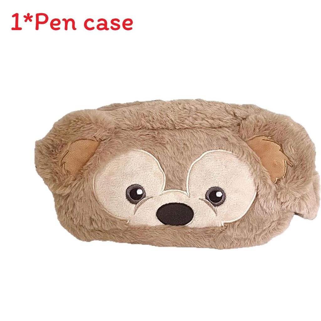

Daffy Bear Plush Large Capacity Pencil Case With Multifunctional Storage For Kids And Teens
