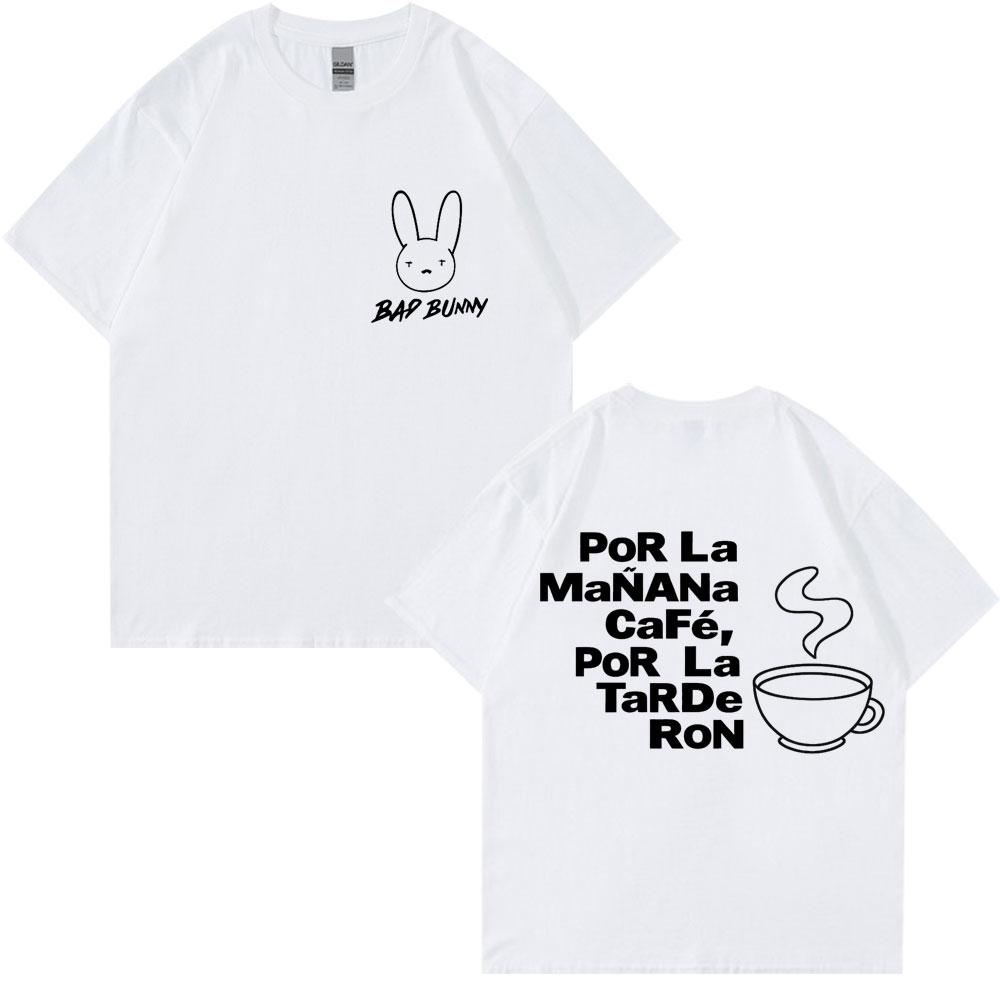 Men Tee Women T Shirt Boys Girls  Top Adults Children Parent Child Cotton Kid  Tshirts Bad Bunny Album Cover Hip Hop Loose 100