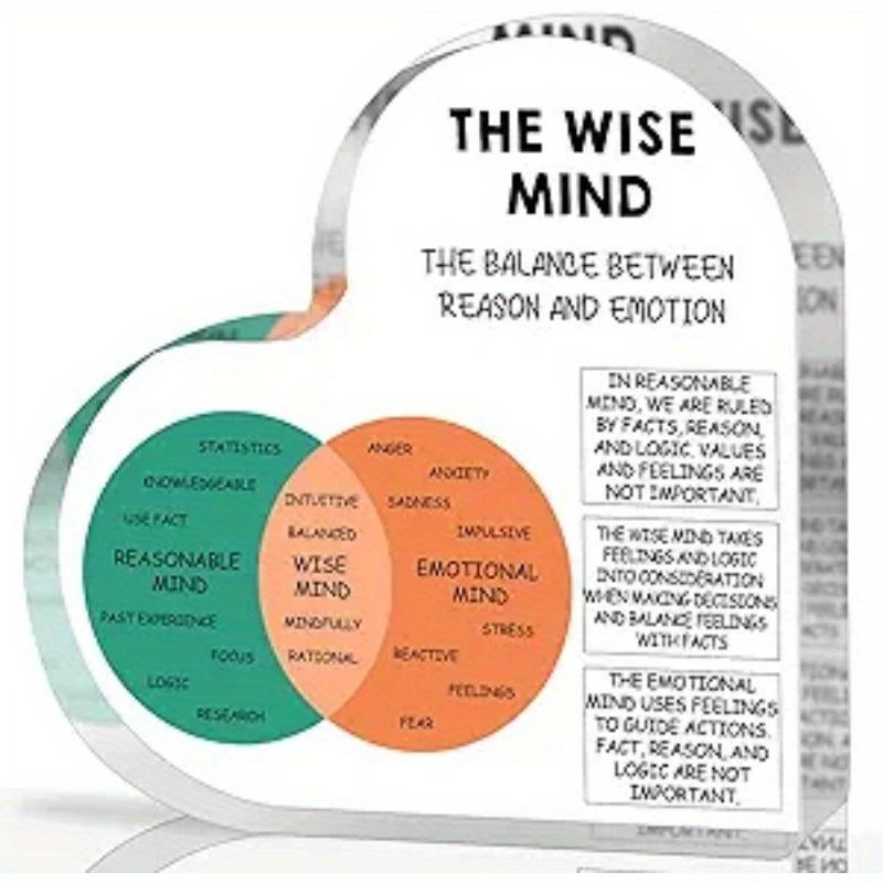 

Wise mind, DBT Relax sign, Acrylic Heart Keepsake, Relax Office Decor, Counselor office decor, mental health sign, Coping skills чистый