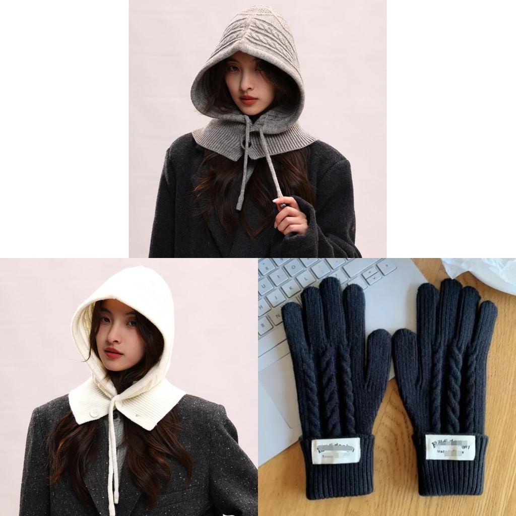 Vintage Rote Sturmhaube Mütze Damen Winter Wärme Winddicht Strickmütze Mit Ohrenschutz Für Kaltes Wetter