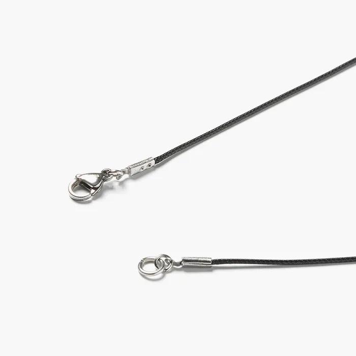 Antique Curve Cut Ball Pendant String Necklace (C2503-AN964_BK)