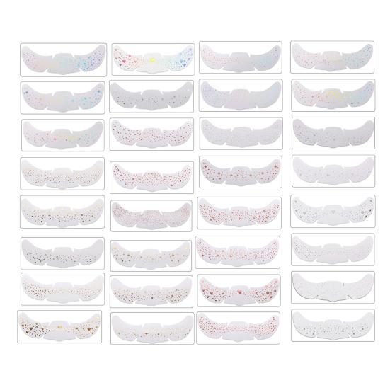 Nostalgie Freckles Face Tattoo, Glitter Makeup Patches, Sparkling Speckles, Holographic-Face Temporary Tattoo for Christmas Parties Musical