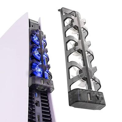 PS5 Cooling Fan, Triple Fan, Cooling Stand for PlayStation 5 (Disc/Digital Edition), USB Powered, with Switch and LED Indicator, Charging Only USB Por