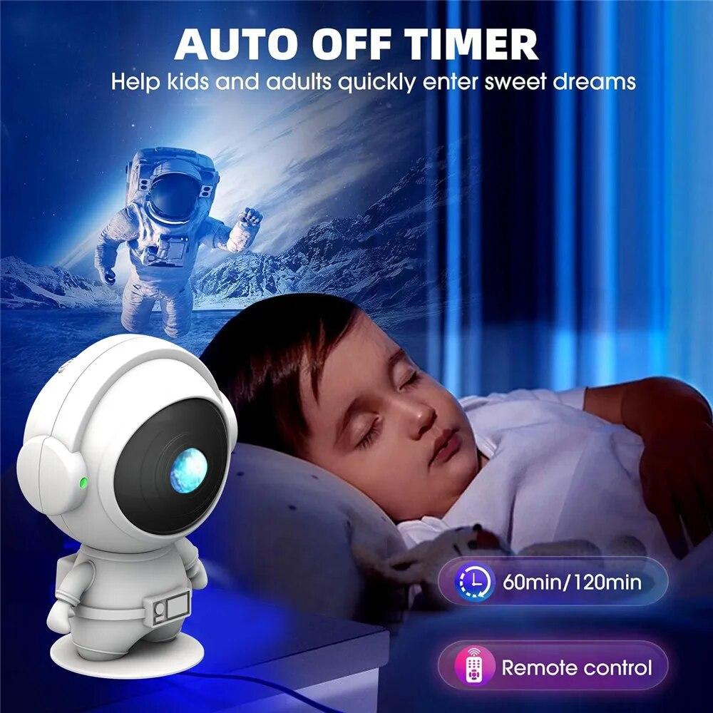 2024 Latest Astronaut Projection Light Galaxy Projector Upgrade Starlight Nebula Desktop Decoration Light Atmospheric Light Moon