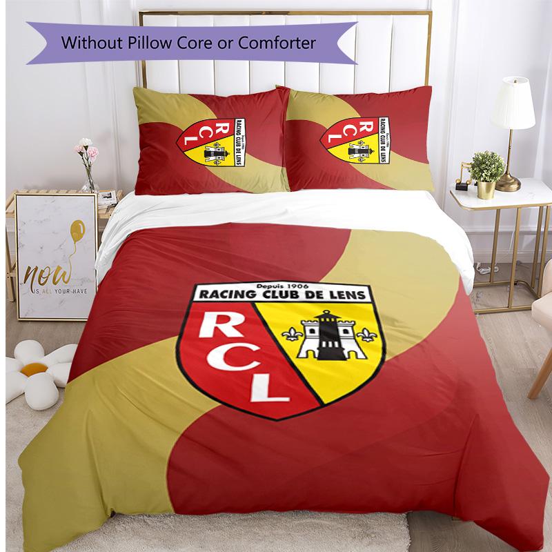 Lens FC Printed 3PCS Bedding Set Breathable Duvet Cover with Pillowcases Decorative Bed Linen for Bedroom Home