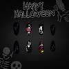 Artificial Nail Almond French Tips Fake Nail Acrylic Nail Spiders Web Stick on Nail for Women Halloween Press on Nail