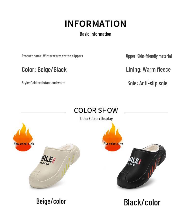 Men's Fleece-Lined Warm Casual Cotton Shoes - 2025 Autumn/Winter Collection