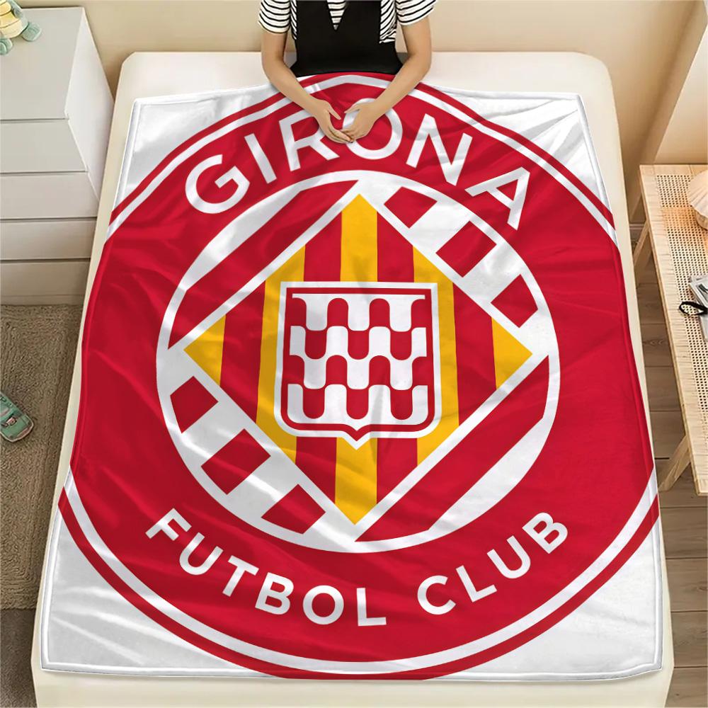 Girona FC FlAannel Blanket, High quality Comfortable for All Seasons, Home Decor, Warmth and Comfort