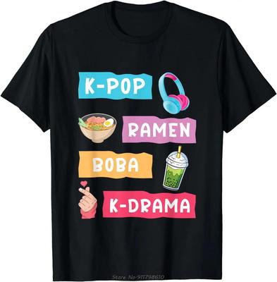 Μόδα K-Pop Για Φανς Κορεατικών K-Drama & K-Pop Merchandise T-Shirt Kawaii Ρούχα Ένδυση Κορεατική Μπλούζα T-shirt Streetwear