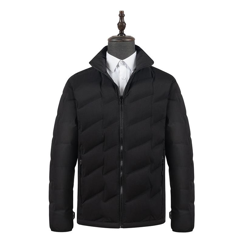 

Мужская и женская пуховая куртка на флисовой подкладке, теплая стойка-воротник, зимняя повседневная деловая мода XXXL