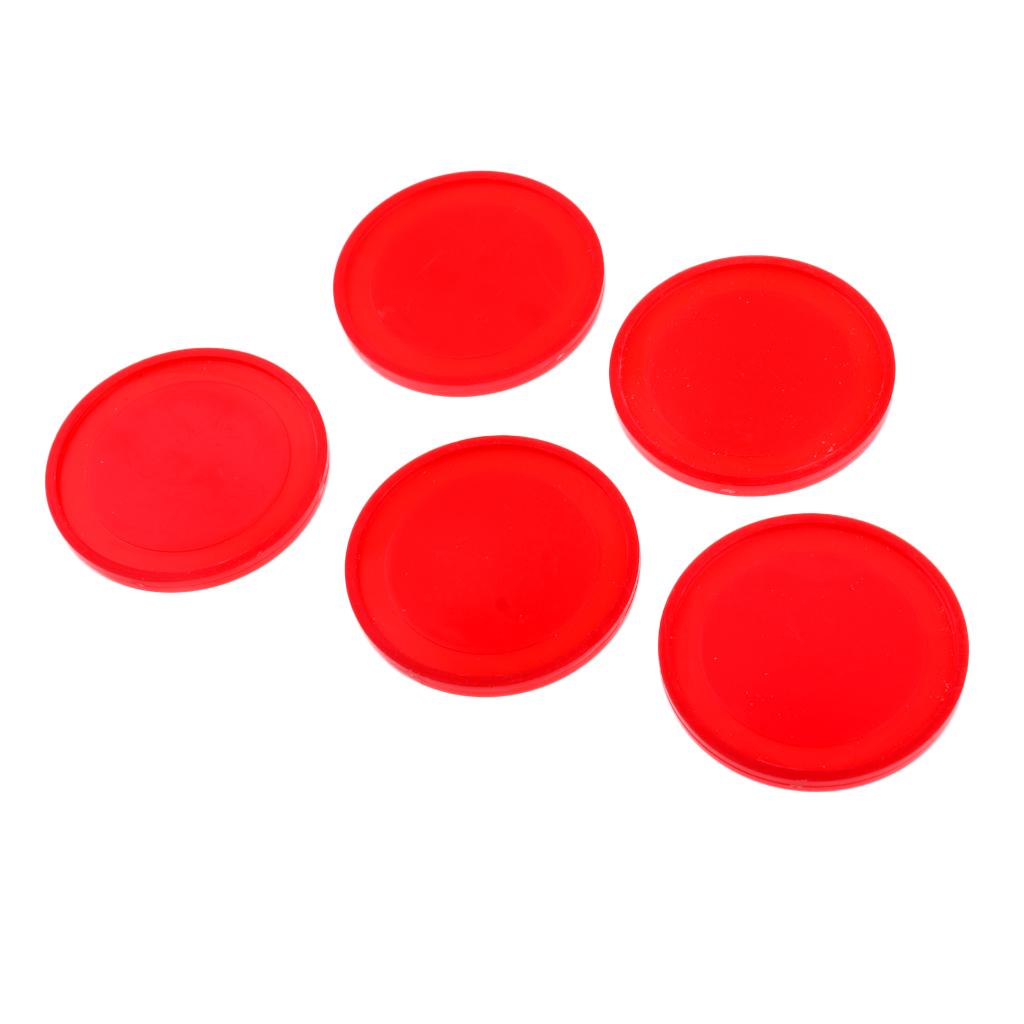 5 Pieces Durable Plastic Pucks - Choice of Colors and Sizes