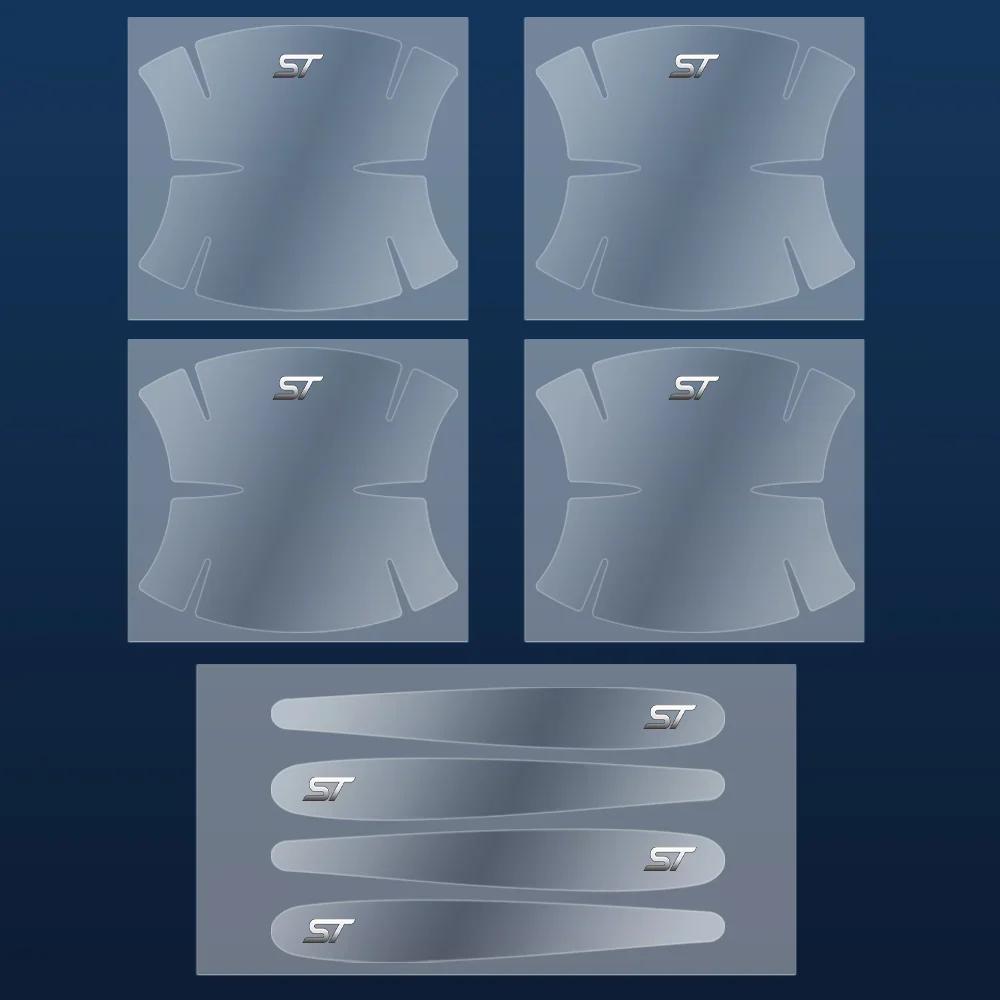 New 2026 Car Sticker 8pcs Transparent Car Door Handle Protector Film Sticker Anti Scratch Decal For Ford Fiesta Mondeo Fusion Ex