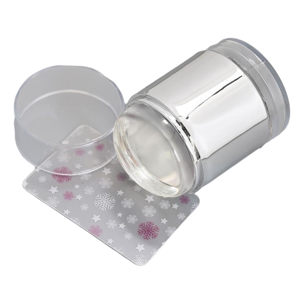 Razítko na nehty Průhledný silikonový gel na razítko se škrabkou pro DIY dekorace nehtů Průhledné viditelné tělo Bez ztráty místa