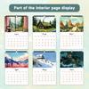 1 Stück 2026 Heilende Landschaft Wandkalender - Cartoon-Thema, 12 verschiedene Designs, geeignet als Geschenke für Weihnachten, Geburtstage