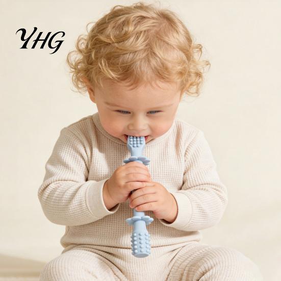 Hand Eye Coordination Toy Baby Silicone Teething Toy, Food-Grade Bite Soother for Gum Toys Relief, Anti-Finger Biting Chew Stick, Infant Sensory