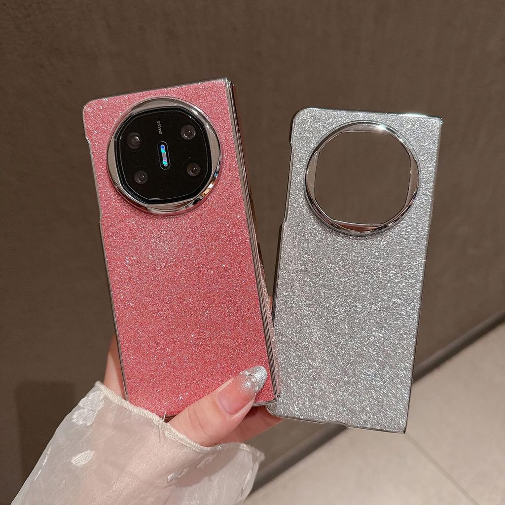 Suitable for Huawei mateX6 Folding Mobile Phone Case Xlfip Electroplating Glitter Xiaomi Maxfold3 Luxury Find N5