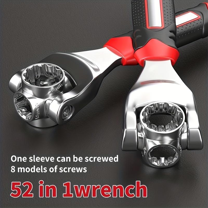52 In 1 Tiger Wrench Socket Works Universal Ratchet Spline Bolts Sleeve Rotation Hand Tools 360 Degree Multipurpose Tools