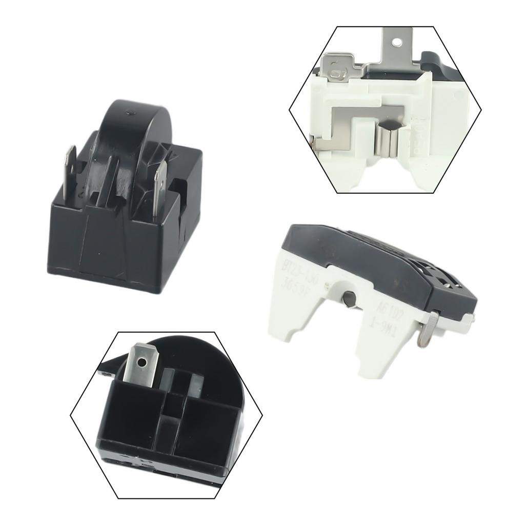Chladnička PTC-Start Relé 1/2 Pin 15 Ohm + 1/6H Kompresorová Nadproudová Ochrana