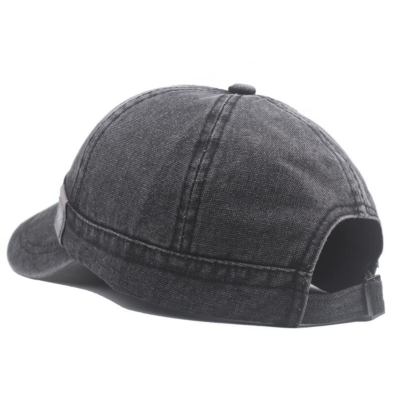 Canvas Baseball Cap Men's Short-Brimmed Cap Spring Summer Outdoor Sunscreen Sun Hat