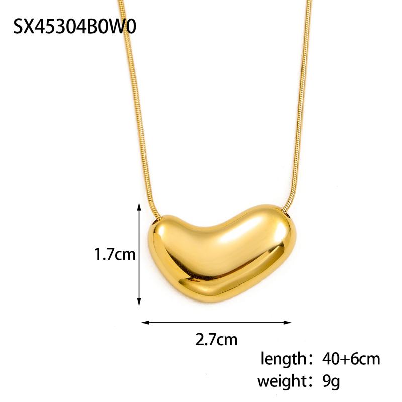 CARLIDANA Irregular Texture Heart Love Zircon Pendants for Stainless Steel Gold Plated Fashion Jewelry Necklace for Women