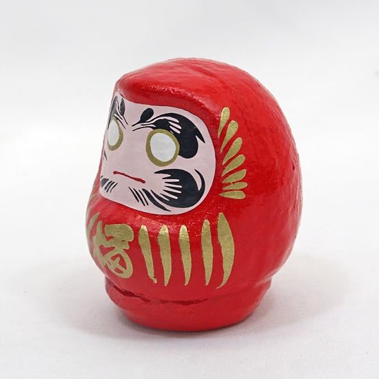 Made in Japan Good Luck Daruma 5.8cm (Red) [Warding off evil/Family safety] Lucky charm, Daruma, Cer