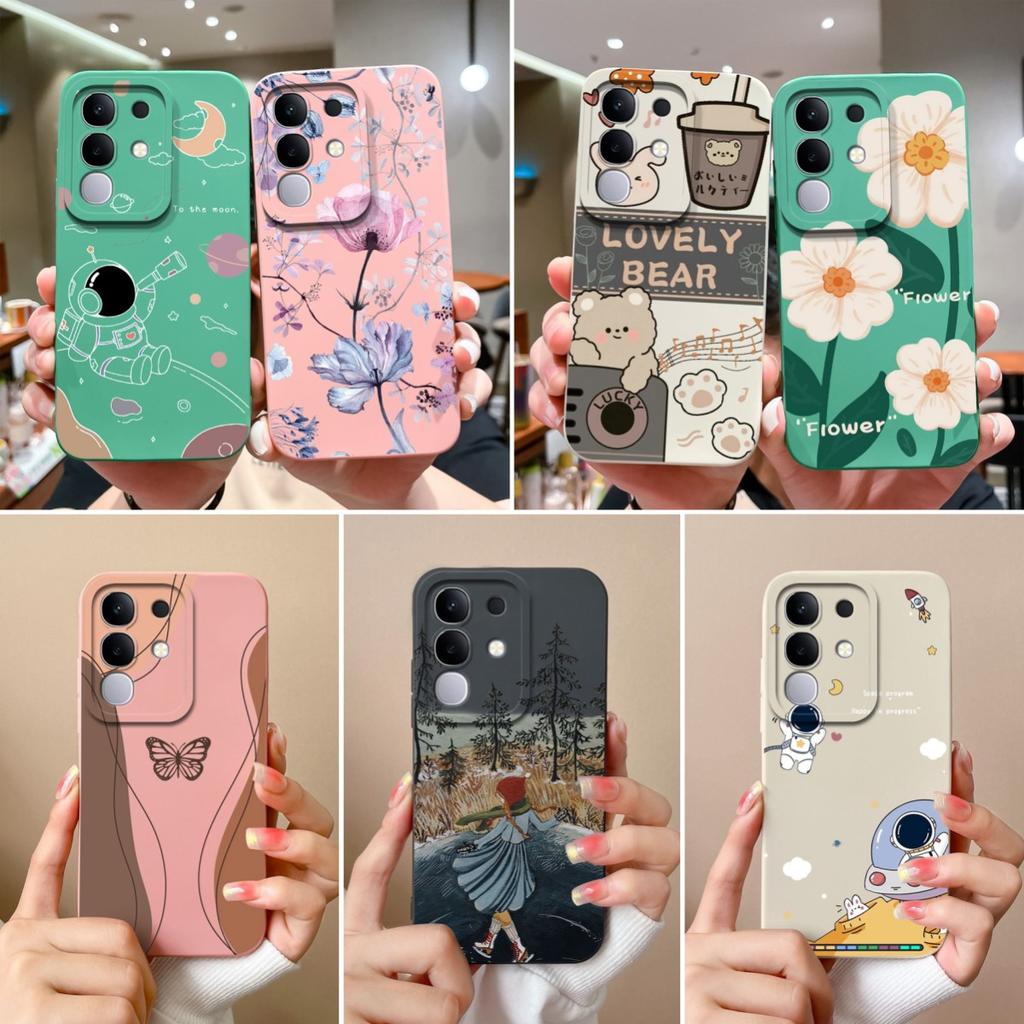 For Vivo Y29 Y 29S Y04 T4x 4G 5G New Case Fashion Flower High Quality Silicone Protective Shell For VivoY 29 Y29S Y 04 T4x Funda