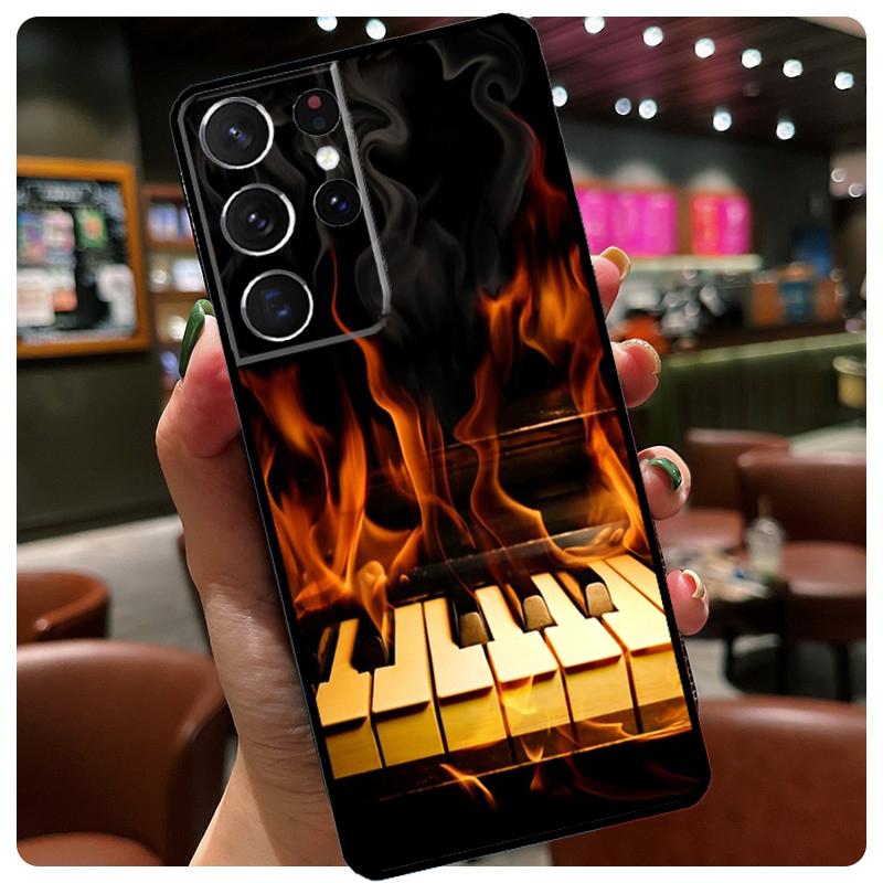Music Piano Elegant Phone Case For Samsung Galaxy S24 Ultra S20 S21 S22 S23 S25 Ultra S9 S10 Plus S25 FE Cover