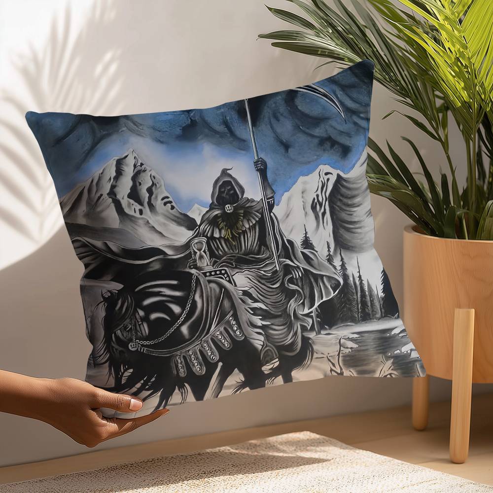 Band D-Death Dissection Pillow Case Square Double‑Sided Print Cushion Case For Sofa Home Bedchamber Decor Gift