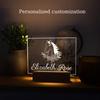 Personalized Horse LED Night Light Creative Animal Shape Light For Girls Bedroom Nursery Decor Cute Bedside Light Birthday Gift