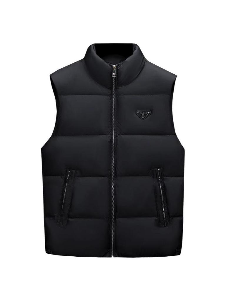 Europäische High-End Herren Daunenweste – Trendige Herbst/Winter Warme Lässige Weste Jacke