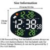 Large Digital Wall Clock Weather Station Forecast TEMP Humidity Date Week Night Mode Table Clock 2 Alarm 12/24H LED Alarm Clock