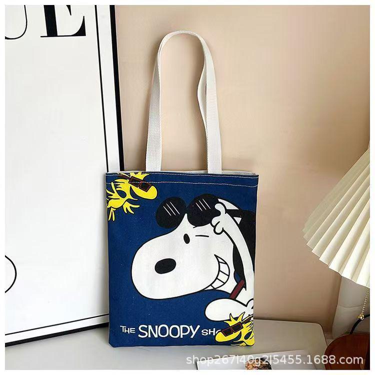 Large Capacity Cute Cartoon Canvas Backpack & Shoulder Bag for Primary School