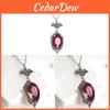 Batman Gotischer Roter Kristall Halskette Für Frauen Halloween Party Schmuck
