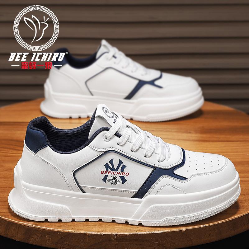 New leather surface ultra-light soft sole casual leather shoes versatile men's shoes four seasons tide board shoes