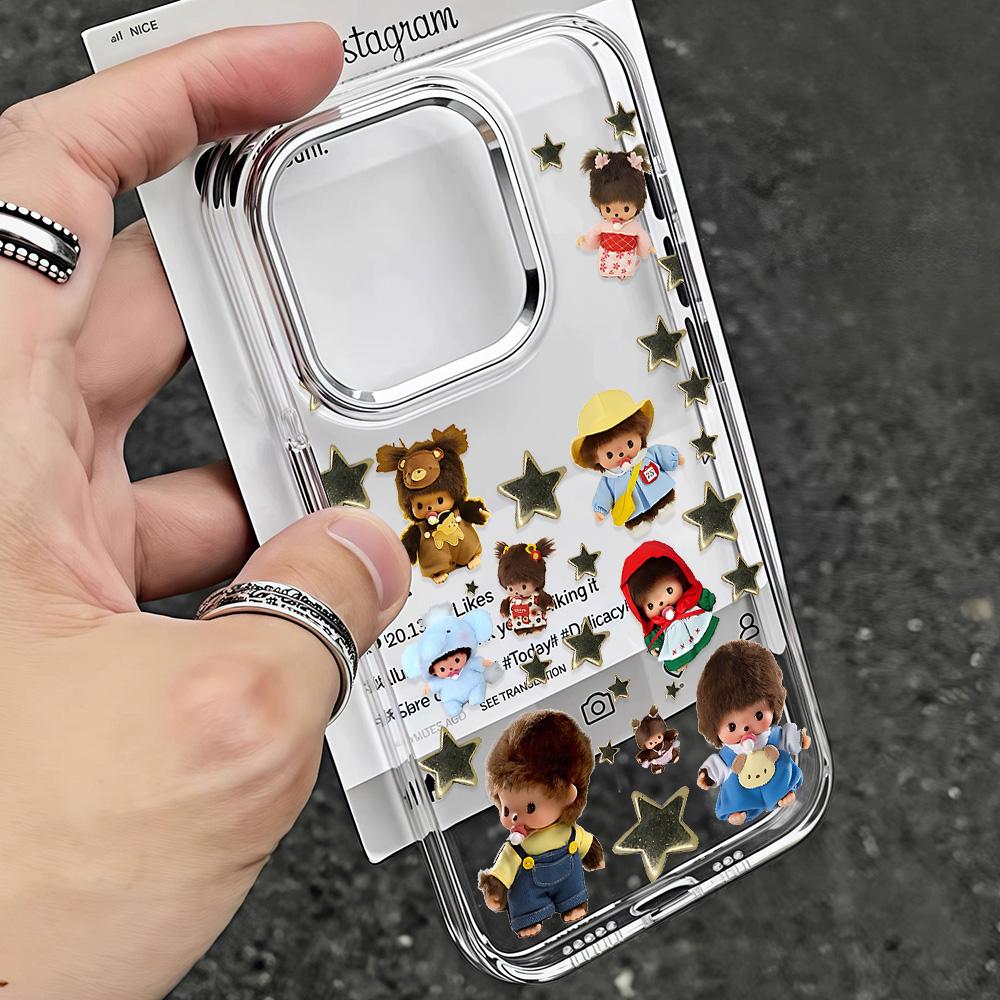 Cute Monchhichis New Ins Phone Case For Xiaomi Redmi Note A5 A3 15 14 13 14c 13c 12 11 12s 12c 10c 10 9 Pro Plus 4G 5G Cover