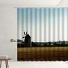 Farm Scenery Shower Curtain Vintage Farmhouse Straw Stack Waterproof Polyester Fabric Bathroom Screen Decoration With Hooks