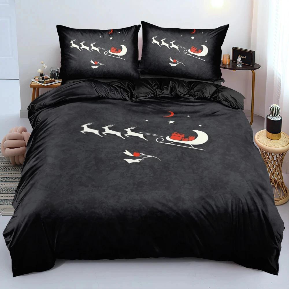 3D Christmas Tree Star Duvet Cover 3D Printed Bedding Set 3Pcs Double Twin Full Queen King Adult Kids Bedclothes Quilt Cover