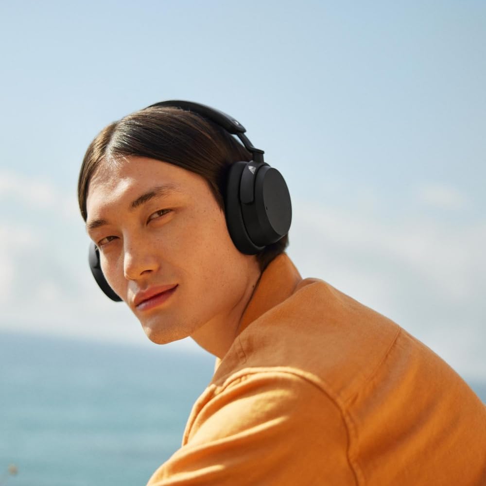 Sennheiser ACCENTUM Wireless 50 Hours Noise Ambient Sound Multipoint Clear Headphones, Black, High-Performance Drivers, Playback, Cancellation,