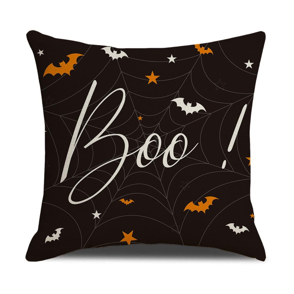 Halloween Pumpkin Pillow Cover Bad Funny Letters Home Sofa Cushion Cover Bedroom Pillow Cover