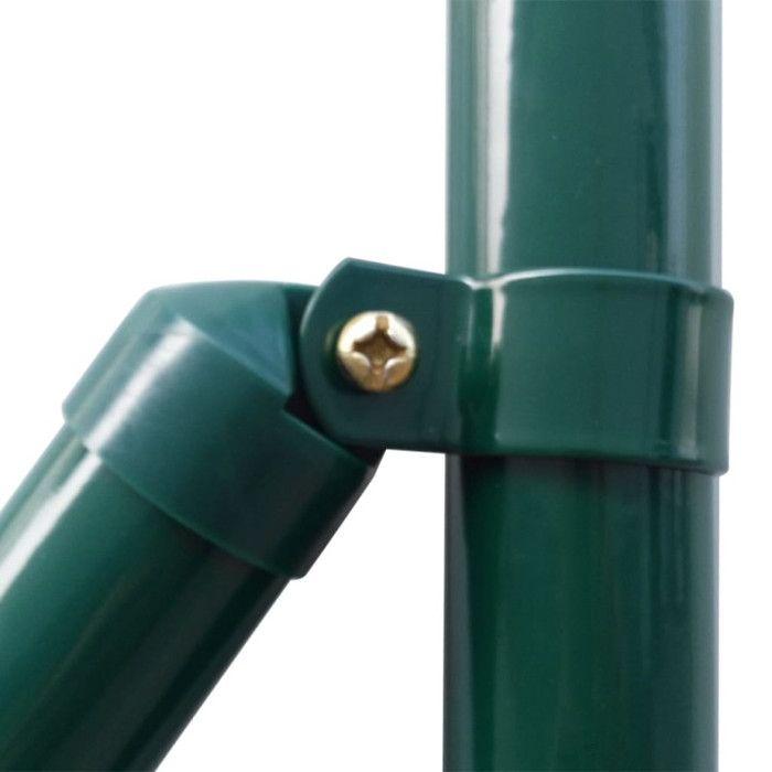 VidaXL Jeu de Clôture avec des Piquets de Sol Jardin 10 x 0,8 m Acier Vert 142381