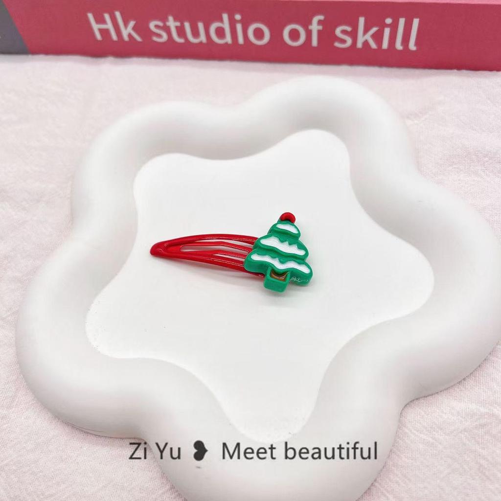 Adorable Christmas Hair Clips for Kids - Santa Cartoon Accessories, Festive Holiday Headdress