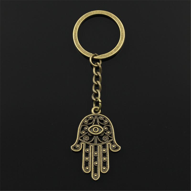 Vintage Hamsa Hand Evil Eye Keychain - Protection Charm for Car & Backpack, Perfect Festival Gift
