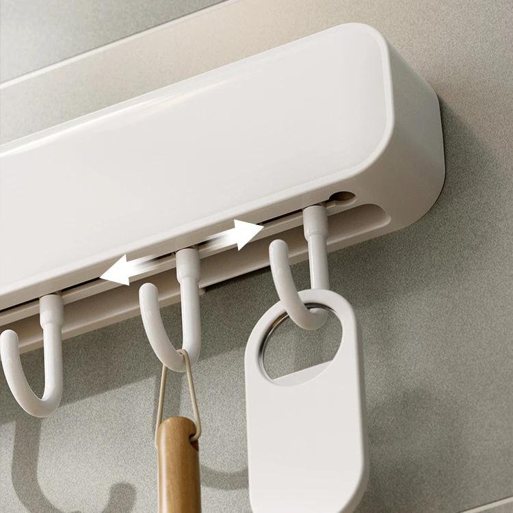 Kitchen Multi-purpose Hook Wall-mounted Wall Hooks Utensils Hanging Rack Spoon Spatula Storage Rack Kitchen Four-hole Knife Rack