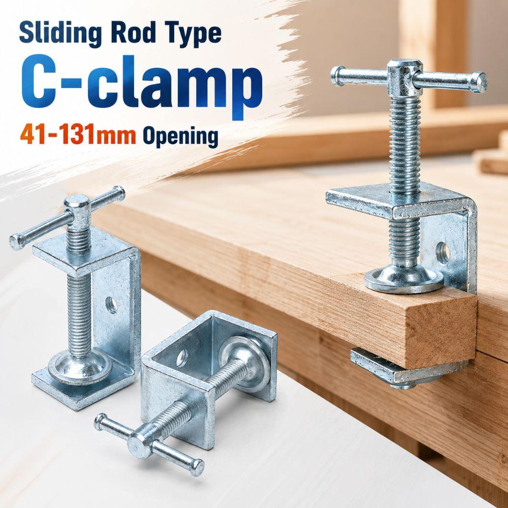 Adjustable Square Clamp Zinc Plating Fixed Holder Clip Professional C-clamp Hardware Fasteners