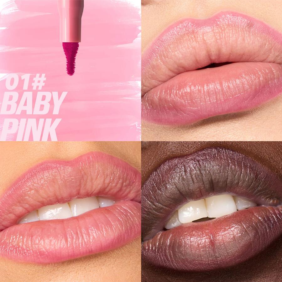 Velvet Colored Wooden Lip Penwaterproof Ladies' Charm Lip Pen Ladies' Long-lasting Makeup Toolsoft Pencil