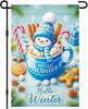 IVN Winter Garden Ag 12x18 Inch Double Sided Snowman Cocoa Candy Outdoor Yard Ag for Outside Front Door Lawn Porch Patio EEZ