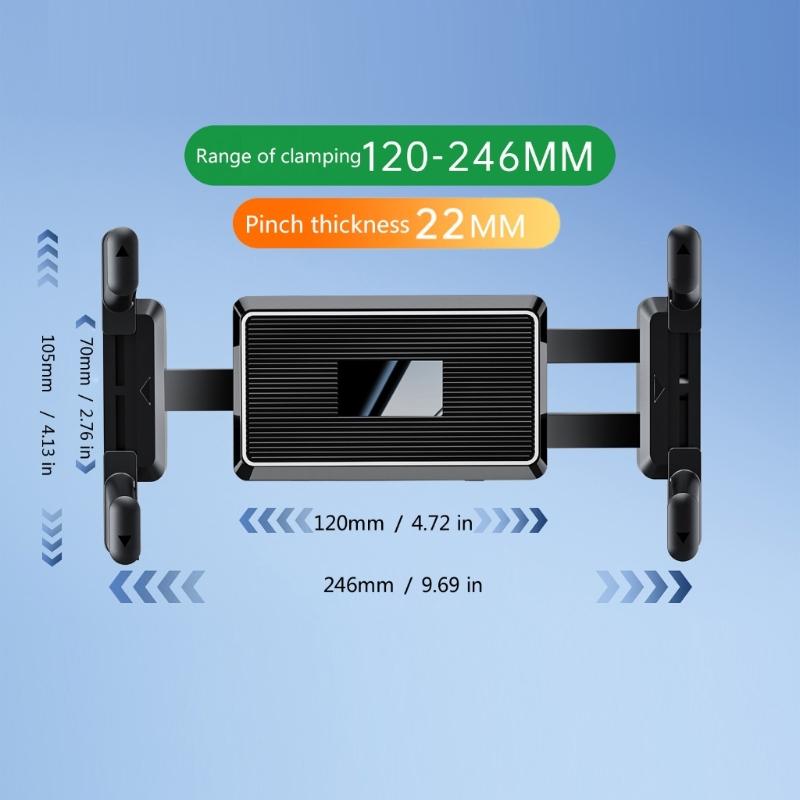 Tablet Mount Support For Indoor Cycling, Elliptical Machines, Gym Equipment, Fit Smartphones And Electic Readers Secure