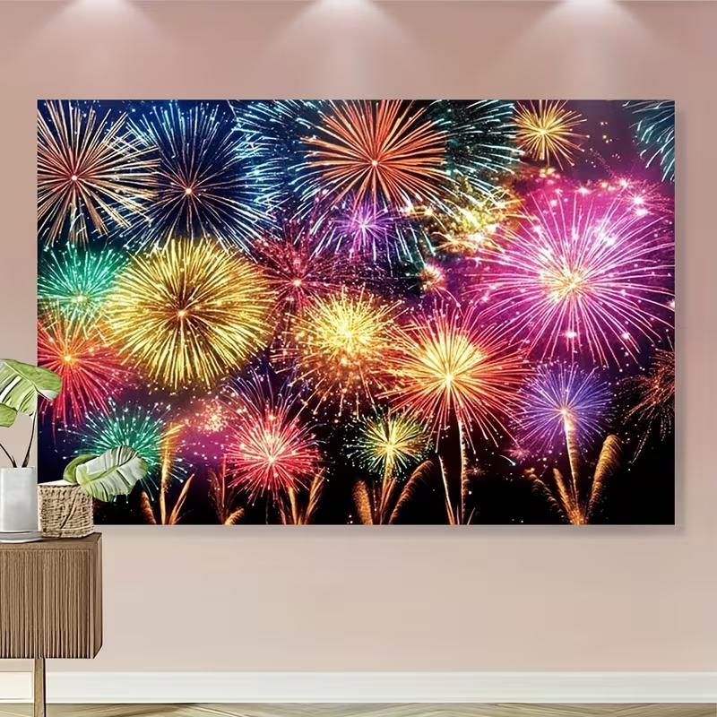 2D Colorful Fireworks Background for Wedding & Birthday Photoshoot