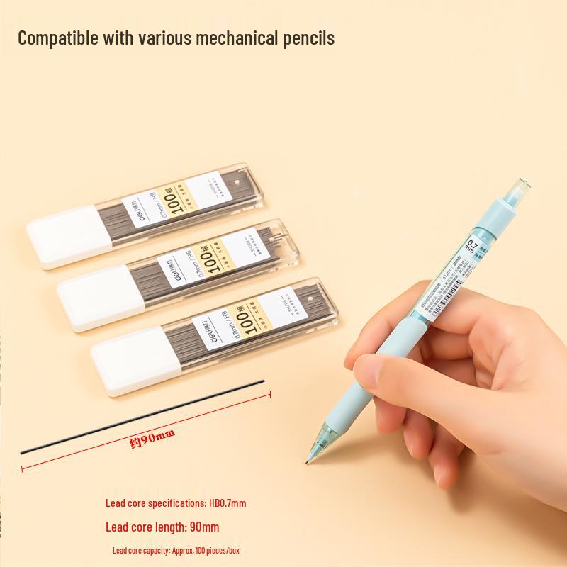 Deli SH207/SH208 Large Capacity HB Mechanical Pencil and Click Refill Set 100 pieces/box