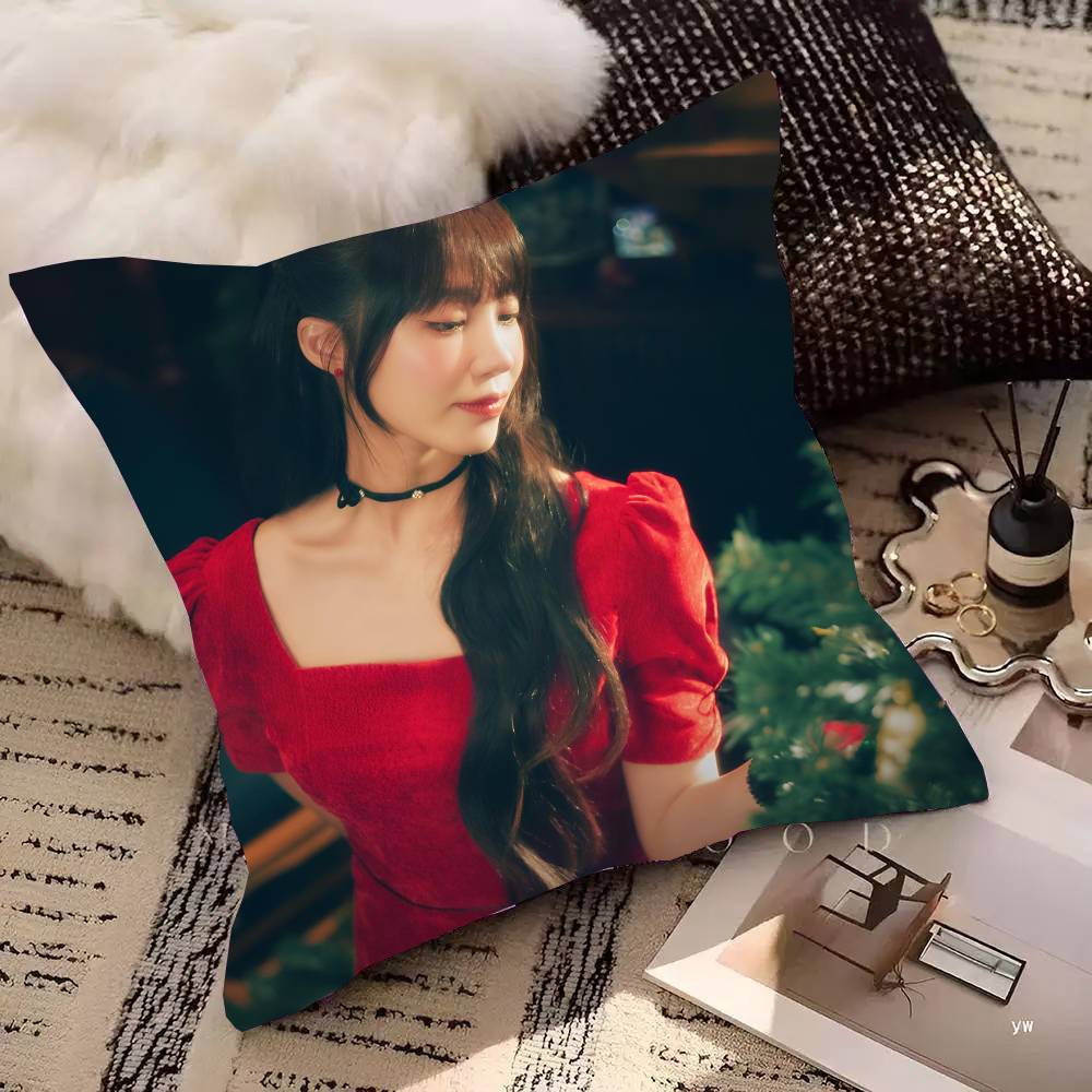 Kpop Apink Doll In 'Pink Christmas' Pillow Case Square Pillow Bedroom Sofa Leisure Comfort Cushion Living Room Home Decoration